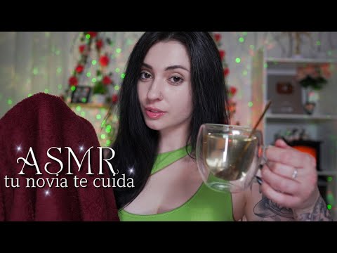 ASMR TU NOVIA te cuida en la camita ❤️️ ASMR en español