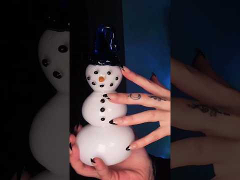 Glass Snowman Tapping ASMR ☃️ Holiday Tingles