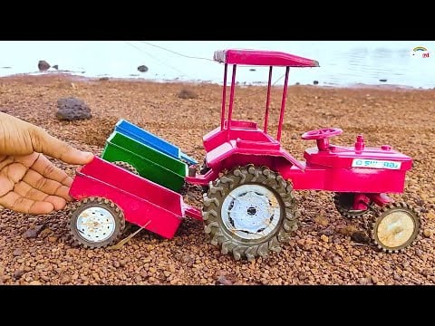 Mahindra Tractor And Auto Rickshaw Accident Deep River Pulling Out Sonalika Tractor ? Jcb Cartoon