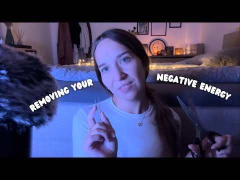 ASMR Negative Energy Removal 🦋 (Personal Attention, Hand Movements, Plucking, Snipping)