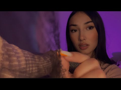 ASMR layered mouth sounds & removing spider web 🕸️