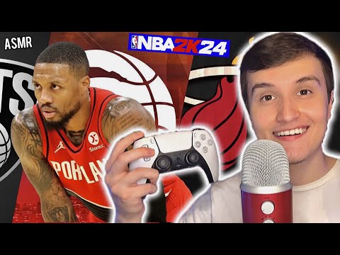 ASMR | Trading Damian Lillard (NBA2K24 Blazers Rebuild) gum chewing + controller sounds