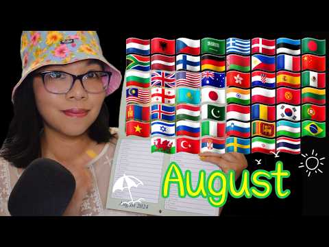 ASMR AUGUST IN DIFFERENT LANGUAGES (Fast Tapping, Mouth Sounds)  🌞🌺 [53 Languages]