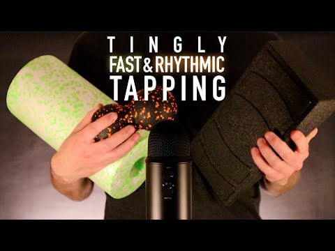ASMR Super Tingly Fast & Rhythmic Tapping On Fitness Foams (No Talking)