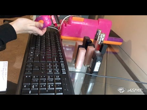 ASMR Lipstick Inventory (scanning, typing, writing)