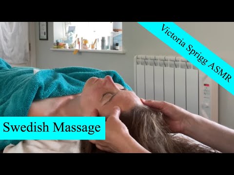 [ASMR] Swedish Massage Shoulders Neck Face and Ears with Victoria and Katie | 6 of 8