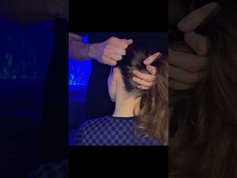 ASMR Scalp Scratching That Melts Stress Away 💤 #headmassage #hairplay  #triggersforsleep