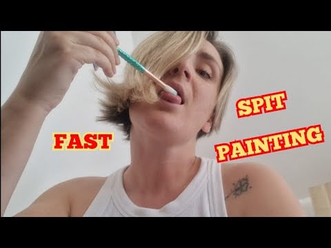 FAST CHAOTIC SPIT PAINTING ASMR | Personal Attention for Relaxation, LOFI #asmr #relax #lofi