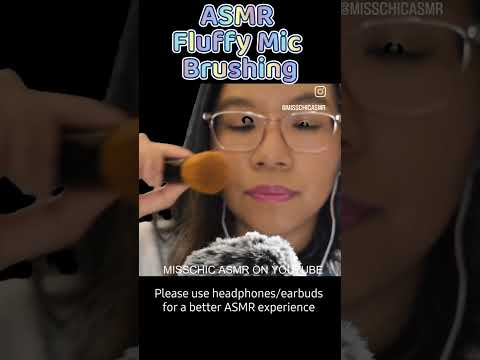 ASMR Fluffy Mic Brushing For Sleep #asmrshorts #asmrbrushing #triggersforsleep  #asmrchannel