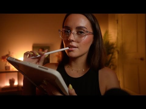 Can I draw a portrait of you? 🎨✏️ ASMR (personal attention + layered sounds)