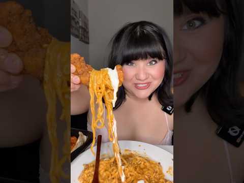 What’s you fav food combo?! #asmr #mukbang  #buldak  #wingstop