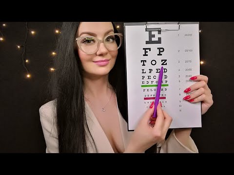 ASMR Eye Exam Relaxing Doctor Roleplay👁‍🗨