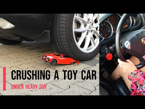 Experiment: Real SUV vs RC Car #crush #shoes #asmr #legs #automobile #porsche #heels #dress