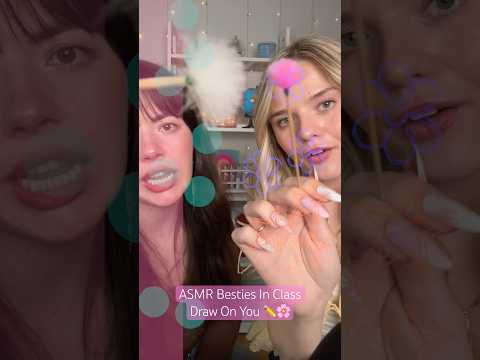 #asmr Besties In Class Draw On You ✏️ #asmrvideo #collab #asmrtriggers #relax #tingles #sleep