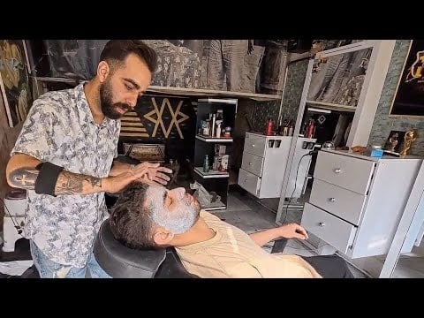 Head & Face Massage + Hair Trim & Facial Cleansing | ASMR for Total Relaxation