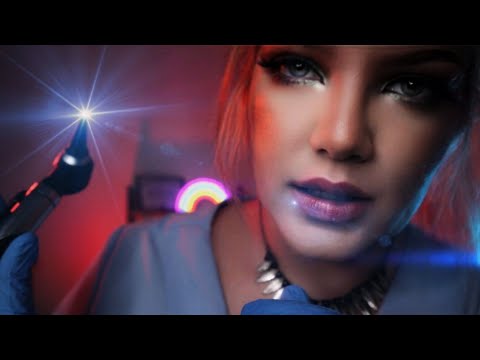 ASMR Otoscope Ear Inspection and Ear Exam | Dimmed Light Delight with Deep Binaural Beats