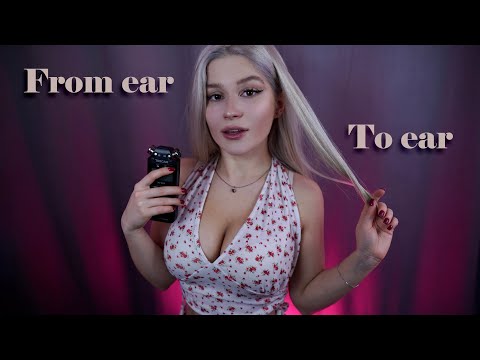 ASMR tingliest mouth sounds ever 🥰 Ear to ear tongue fluttering, relaxing whispers for YOU