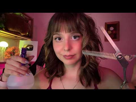 ASMR | Corte de cabelo mas você tem TDAH