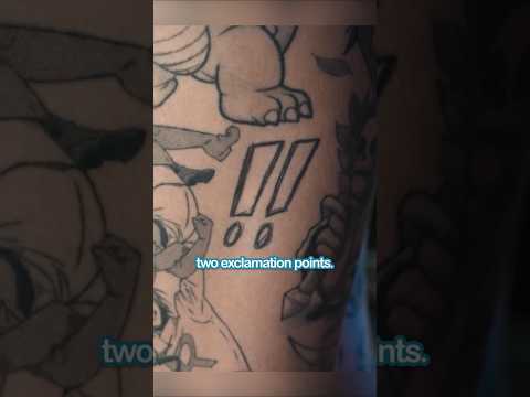 ASMR - This anime inspired tattoo looks like pen! #shorts