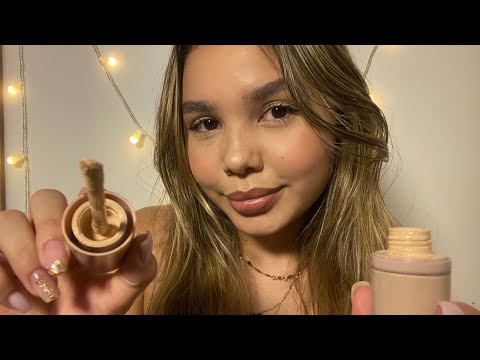 ASMR ROLEPLAY | MAQUIADORA SIMPÁTICA faz sua MAQUIAGEM 💋🤍✨