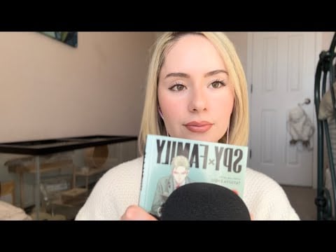 Asmr slow book gripping (tingly whispers & tapping)