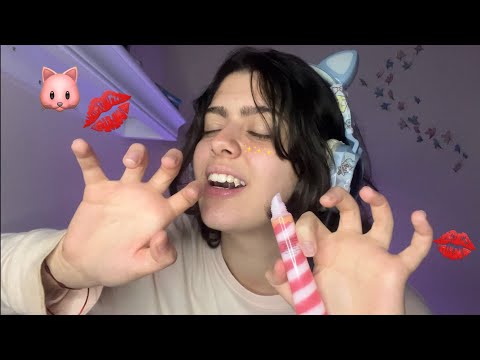 Asmr banho de gato com bejos no mic e toques na tela