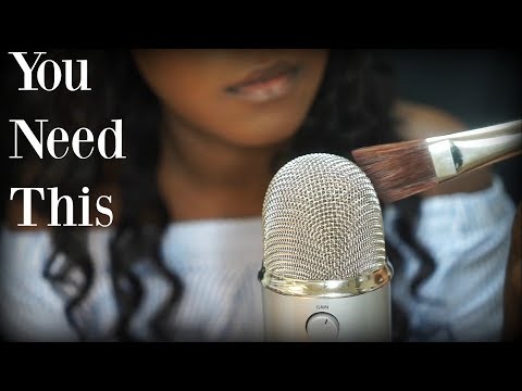 ❤ASMR Intense Microphone Brushing, Close Up & Positive Affirmation Words