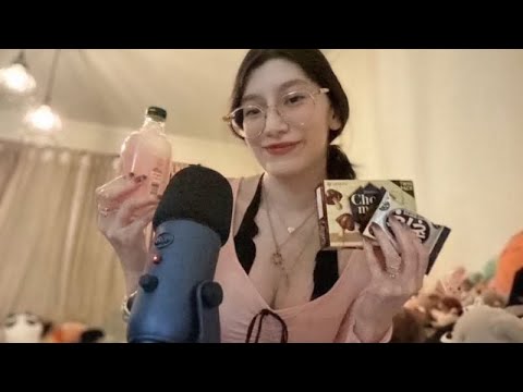 ASMR Close Up Whispering and Eating Sounds