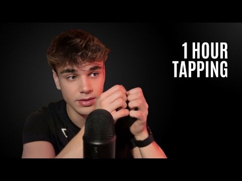 ASMR 1 Hour Tapping for sleep, study & relaxation (no mid ads)