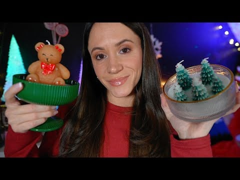 ASMR Cozy Holiday Candle Shop 🕯️ (lid sounds, tingly tapping, candle haul)