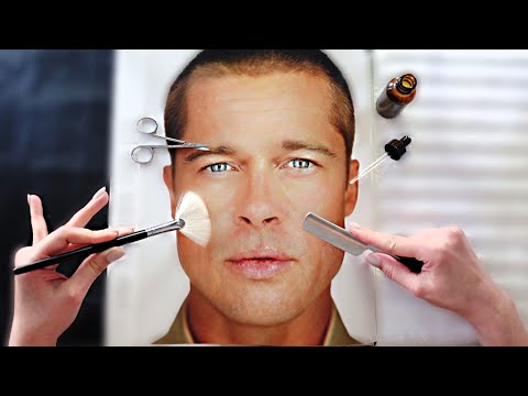 Celebrity Men's Shaving ASMR | Soft Spoken | Brad Pitt, Usher ...