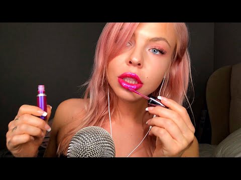 ASMR Lipstick/Lipgloss Application ~ Up Close