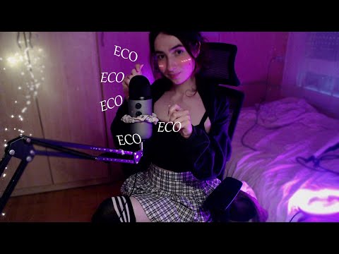 ASMR 🌼Con Mucho ECO y COSQUILLAS Para Dormir (Mouth Sounds, Tapping...)