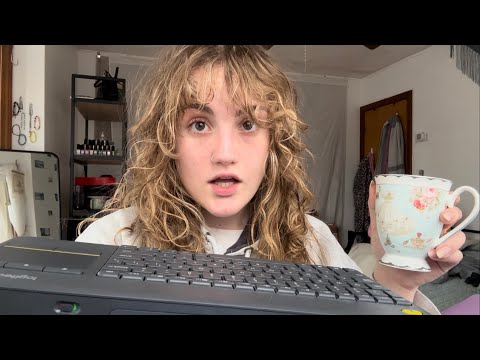 ✨sunday morning i make us coffee ASMR study vibe✨ (satisfying typing sounds & personal attention)