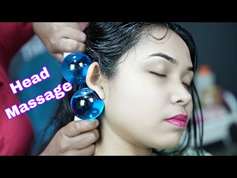 She Getting ASMR Vibes Head Massage For First Time | Barber Girl Chaitali Doing Neck Massage ASMR