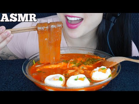 ASMR GLASS NOODLES + ENOKI MUSHROOM + SOFT BOIL EGGS (EATING SOUNDS) NO TALKING | SAS-ASMR