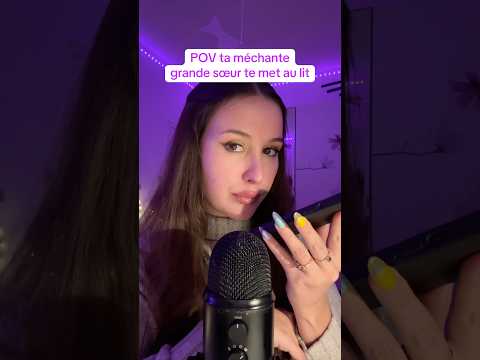 Heureusement qu’en vrai je suis la dernière🤭 #asmr #asmrroleplay #meanbigsis #asmrfrançais #asmrpov