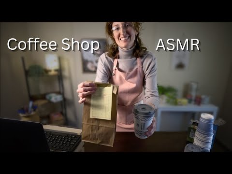 ASMR Coffee Shop Role Play (soft spoken)