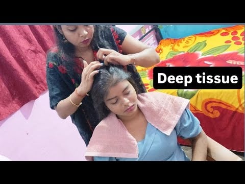 ASMR Deep tissue Head massage and neck massage for relaxation..💆‍♀️