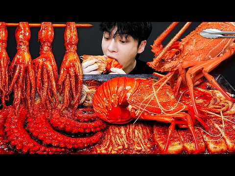 ASMR MUKBANG | 직접 만든 해물찜 대왕 랍스터 문어 팽이 버섯 먹방 & 레시피 LOBSTER, OCTOPUS, SEAFOOD