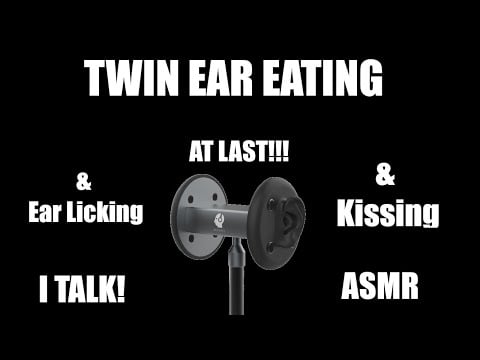 Twin Ear Eating & Ear Licking & Kissing - ASMR
