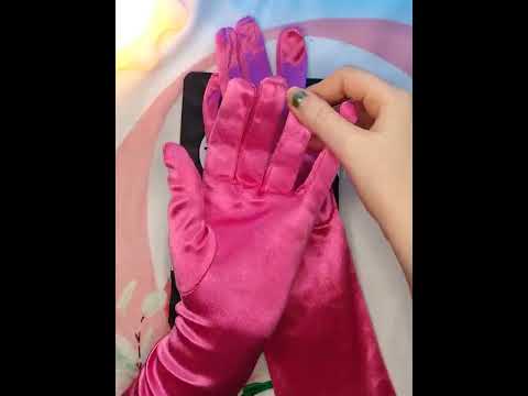 Pink Satin Gloves OFF #asmrlikeasandbox #relax