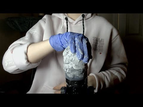 ASMR Creamy Mic Sounds | Brushing & Rubbing with Soap, Lotion & Foam