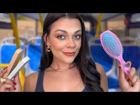 ASMR: Aquela Menina Mexe No Seu Cabelo No Ônibus 🚌 💆🏻‍♀️
