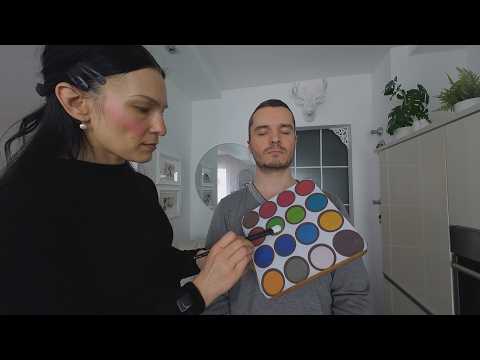 ASMR Painting His Face 🎨 (Brushes & Rollers For Tingles)