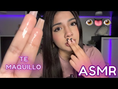 ASMR ESPAÑL / TE MAQUILLO la CARITA con mis D3DOS / MUCHOS VISUALES