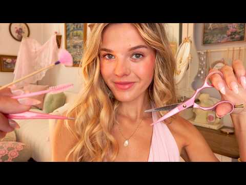 ASMR Big Sis Fixes Your Brows For A Date 🌷🦢 (shaping, tweezing, spoolie nibbles)