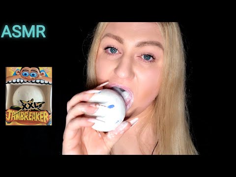 ASMR JAWBREAKER XXL LOLLIPOP 👅LICKING MOUTH SOUNDS