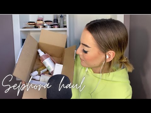 ASMR | sephora holiday savings event haul 2021 (makeup tapping, whisper ramble, etc.)