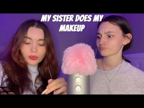 ASMR My sister does my makeup 💗
